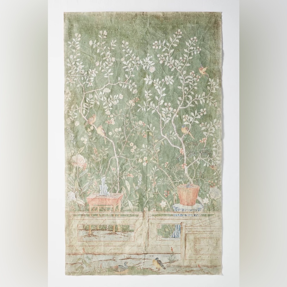 Birds and Potted Tree Tapestry - Picture 2 of 5
